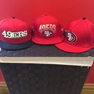 49ers snapbacks (3 pack)